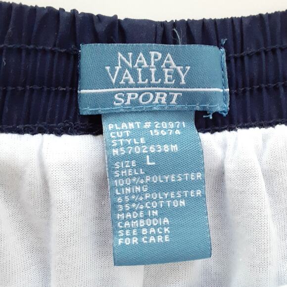 Vintage 80s Track Suit Set Navy Blue Full Zip Up Warm Ups Womens L/1X Retro - Picture 12 of 13